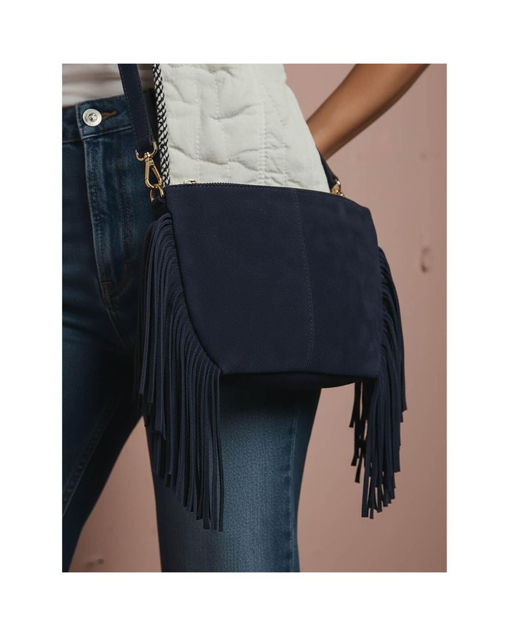 Nooki Design Blue Kingston Tassle Cross Body Bag