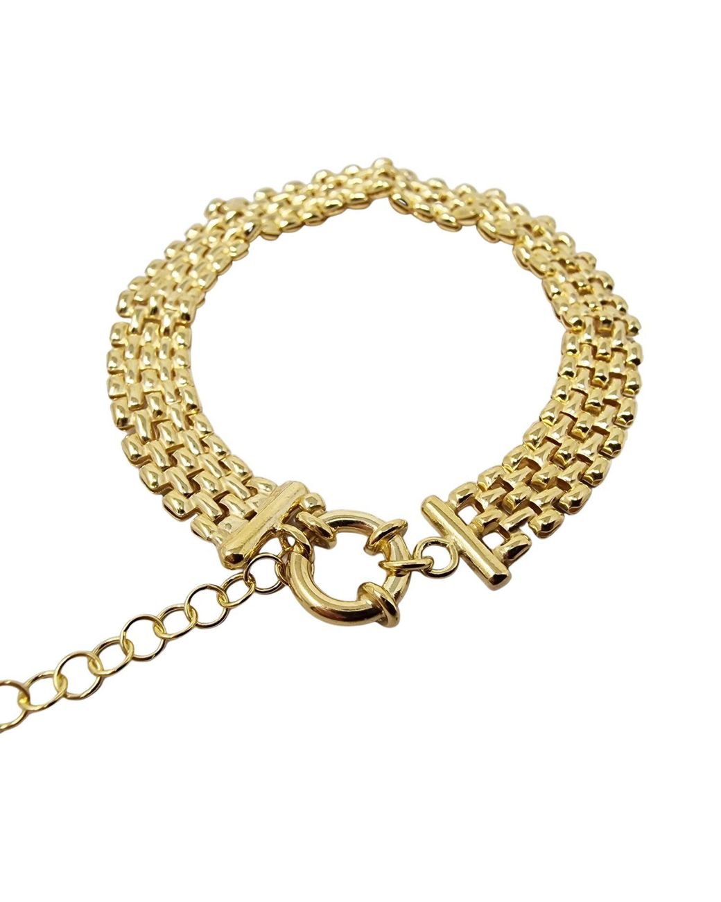 Sophelia Metallic Vermeil Luxury Woven Mesh Bracelet