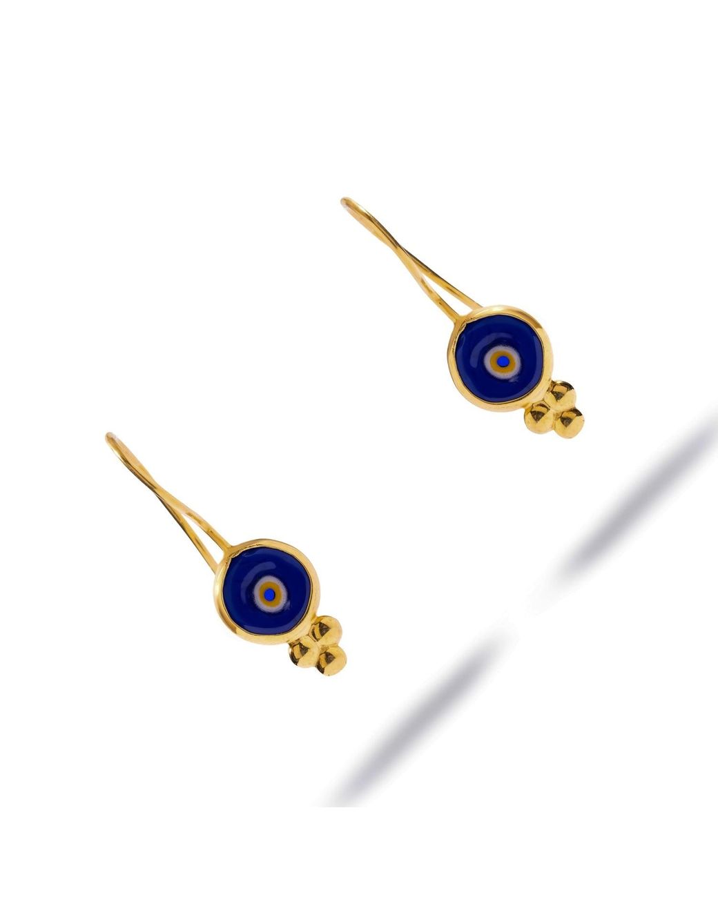 Ebru Jewelry Blue Watch Over Me Evil Eye Drop Earrings