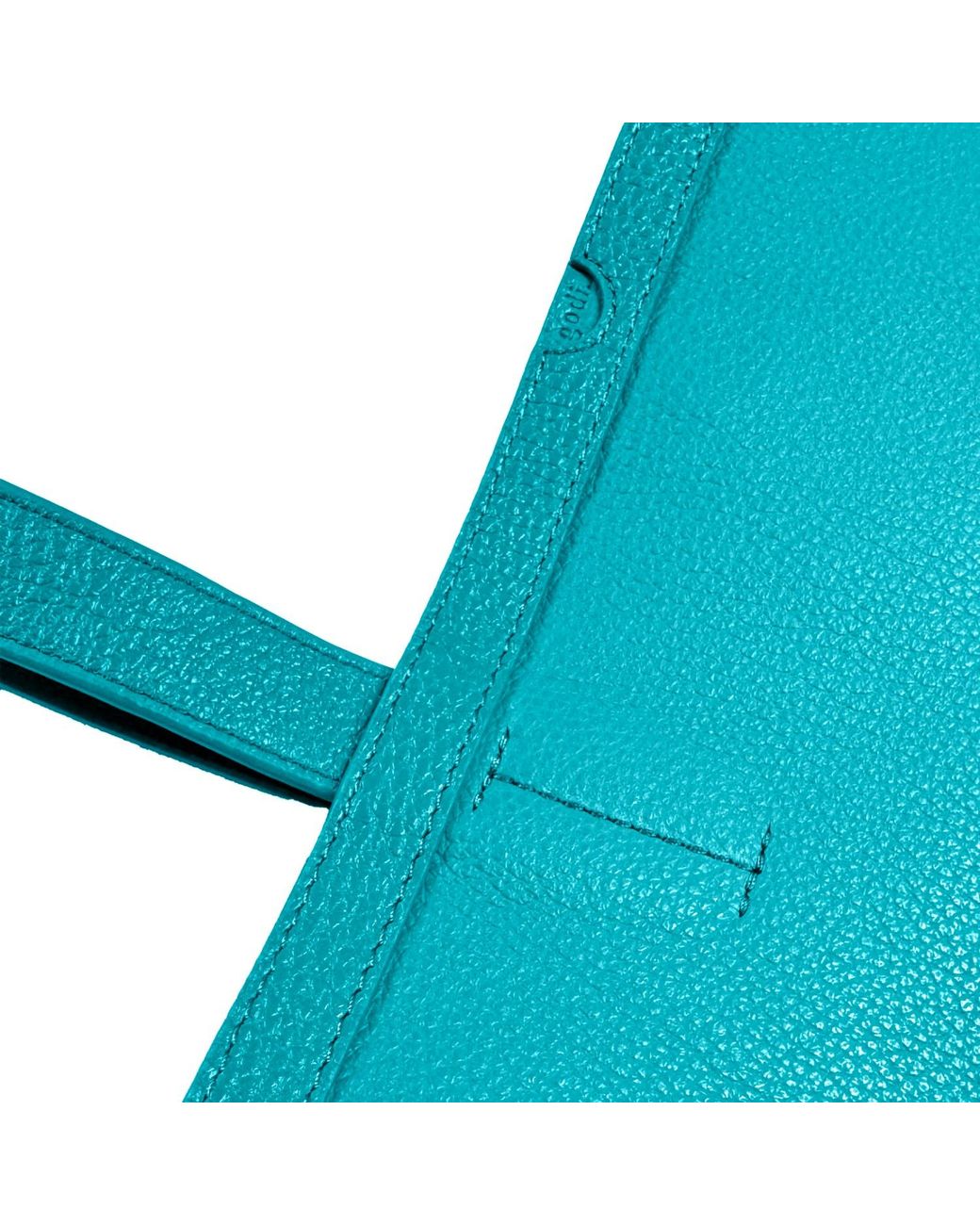 godi. Blue The Ivy Handmade Leather Tote Bag