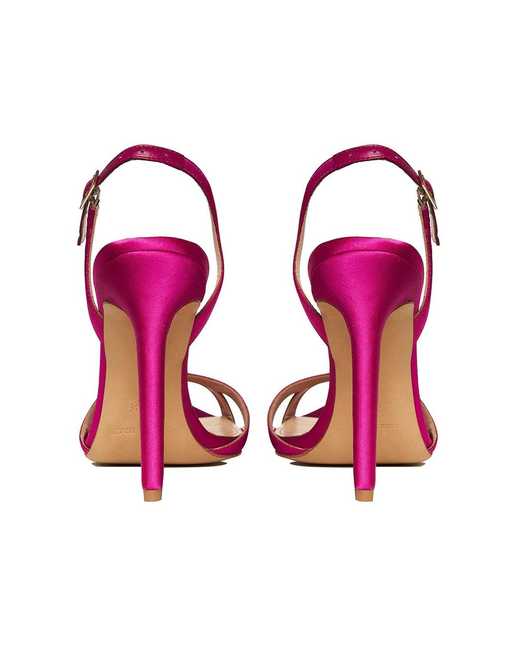 Ginissima Pink Thea Plum Satin Sandals