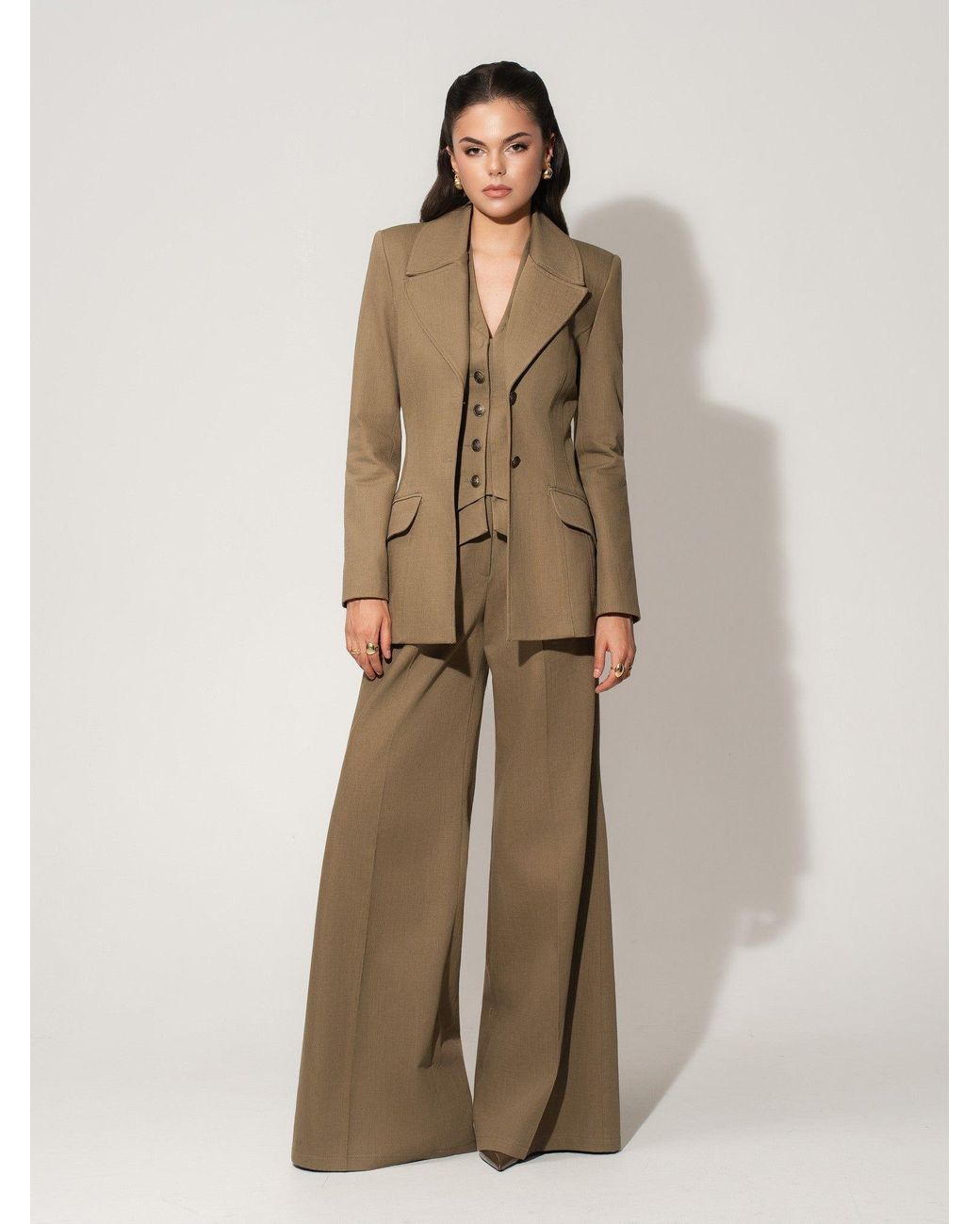 Tia Dorraine Green Single-Breasted Blazer