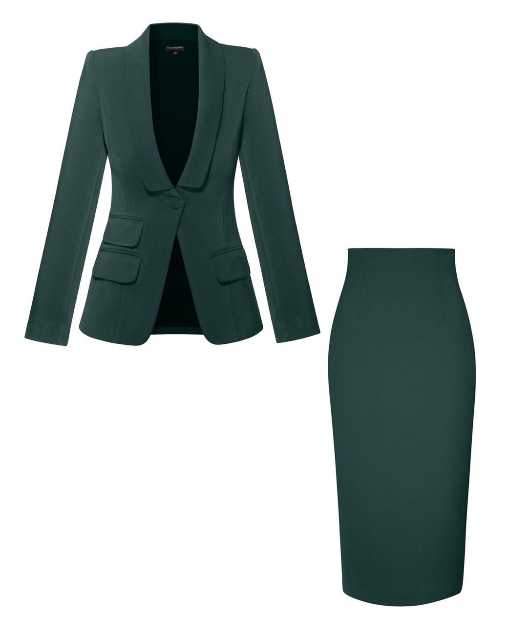 Tia Dorraine Green Vision Tailored Blazer & Skirt Suit