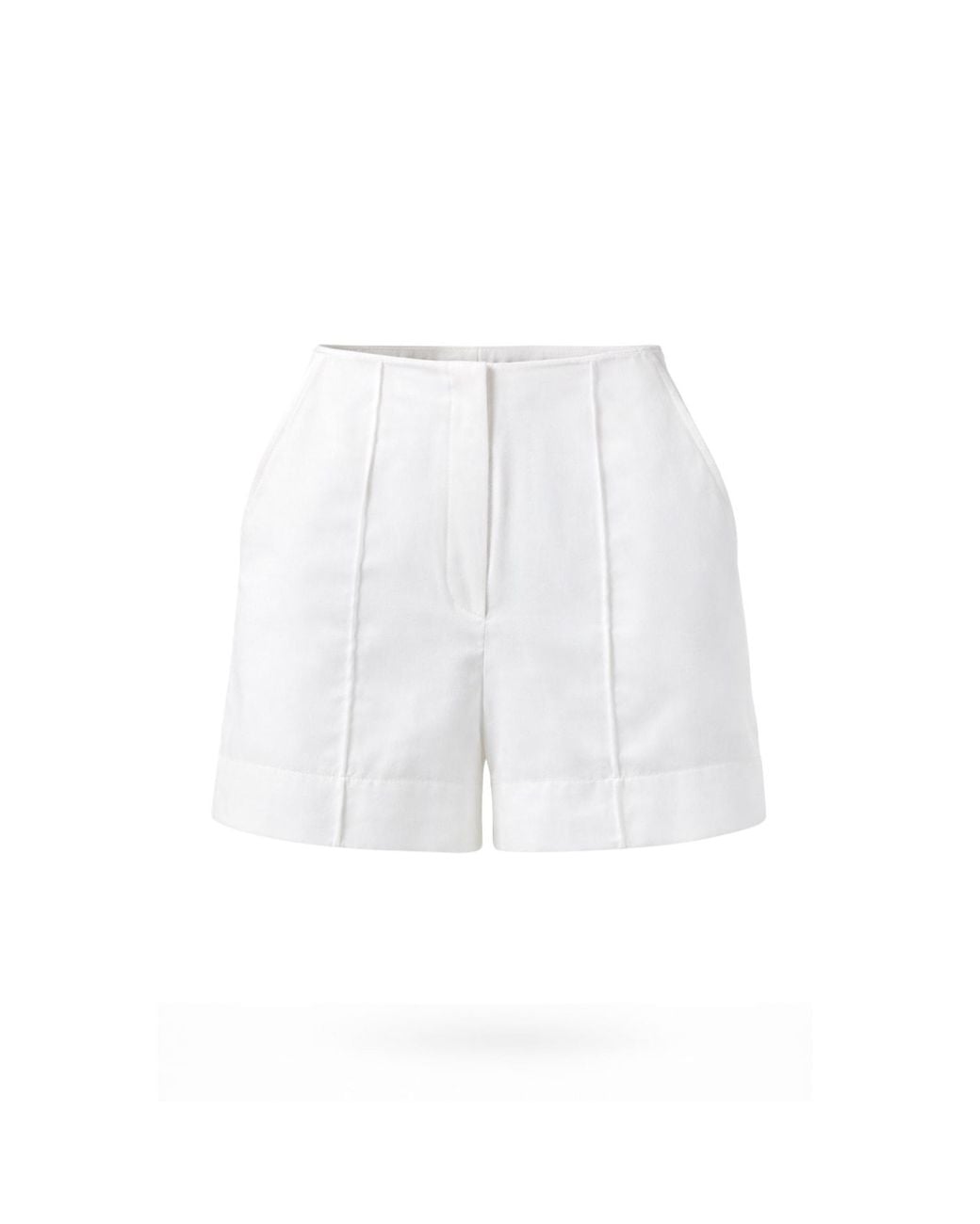 Lumina Eligma White Clean Cut Shorts