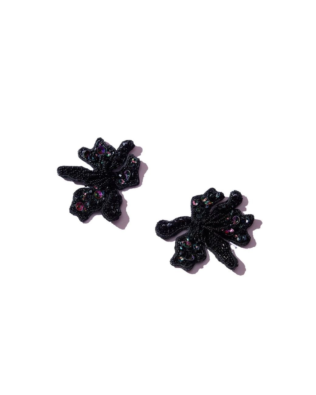 Simitri Black Rose Earrings