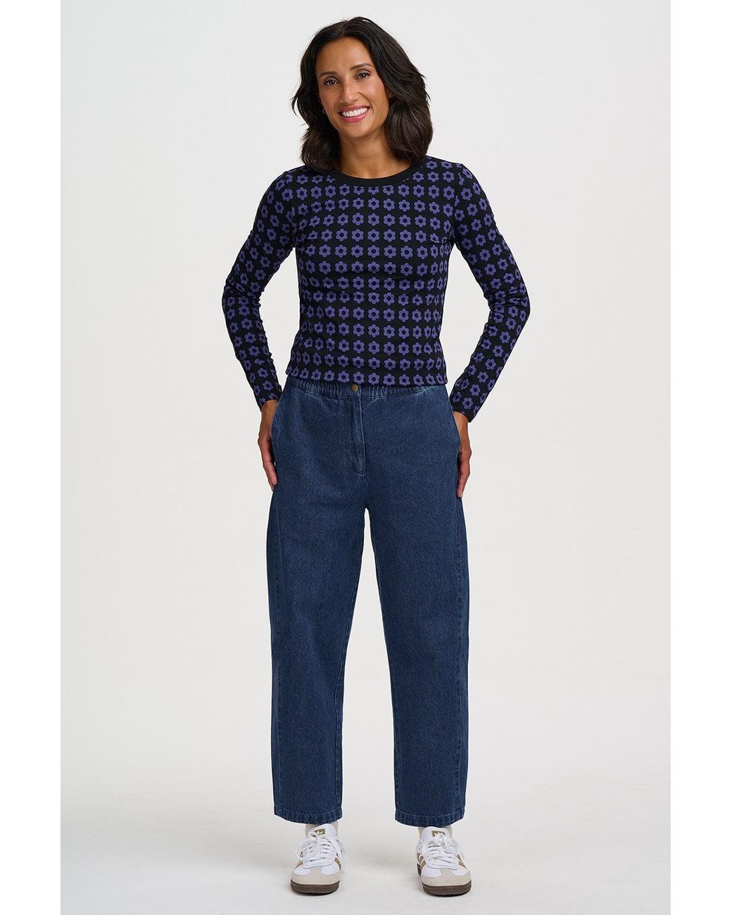 Sugarhill Blue Josie Jersey Top Floral