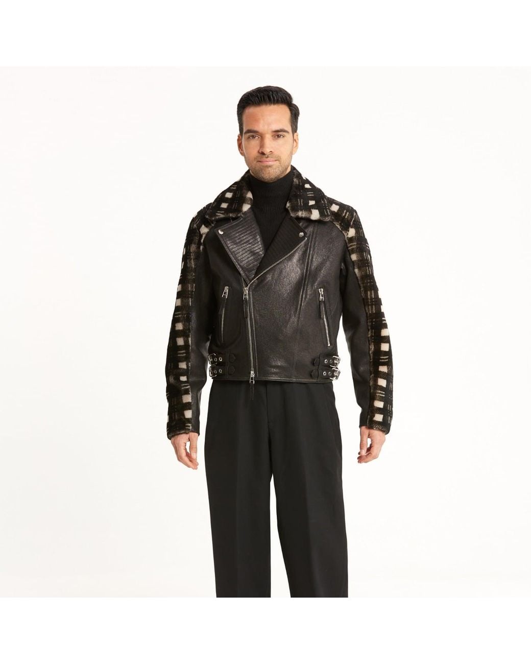 Von Der Sebastian Black Otto Biker Jacket for men