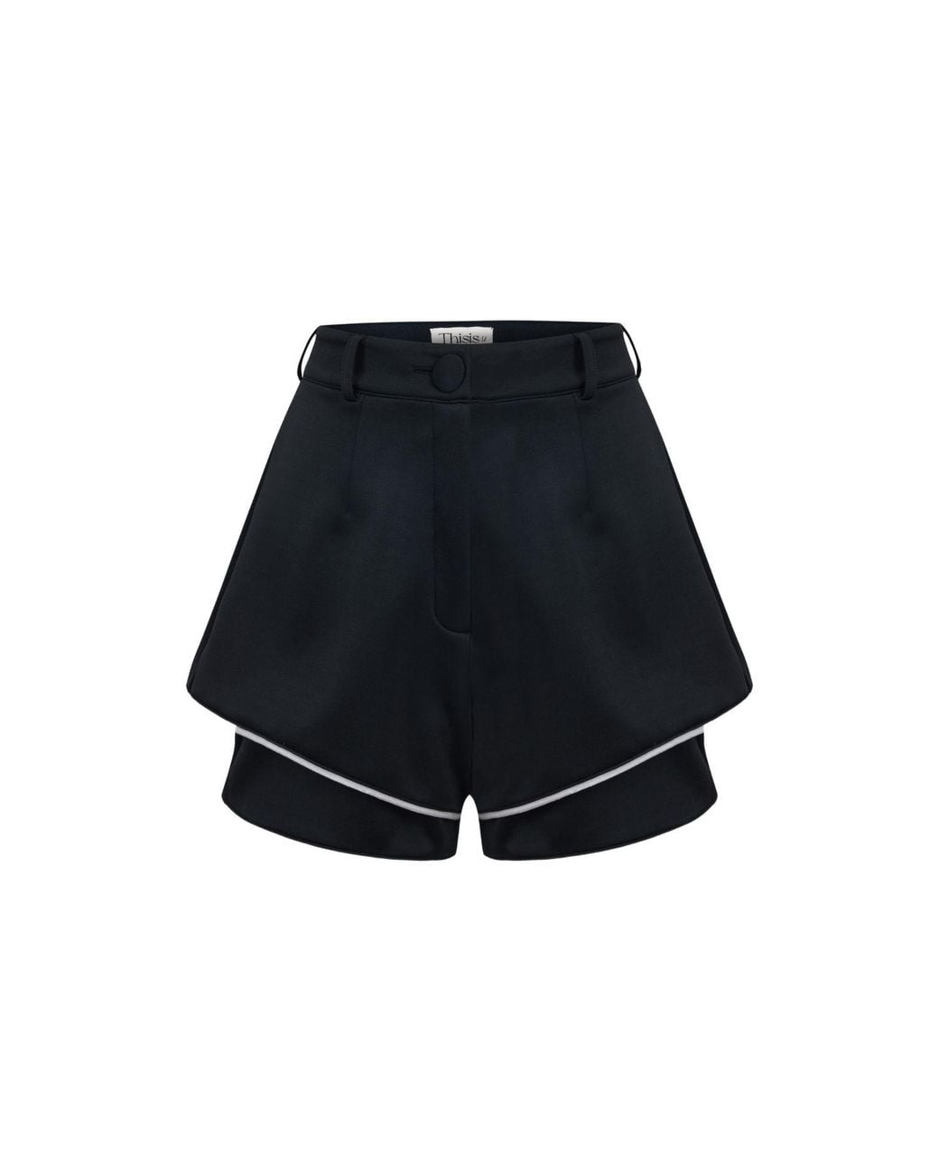 Thisisu Collection Blue Mira Layered High-Waisted Shorts