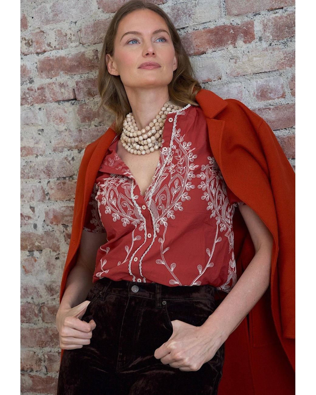 Fairchild Baldwin Metallic Neutrals Bella Champagne Horn Necklace