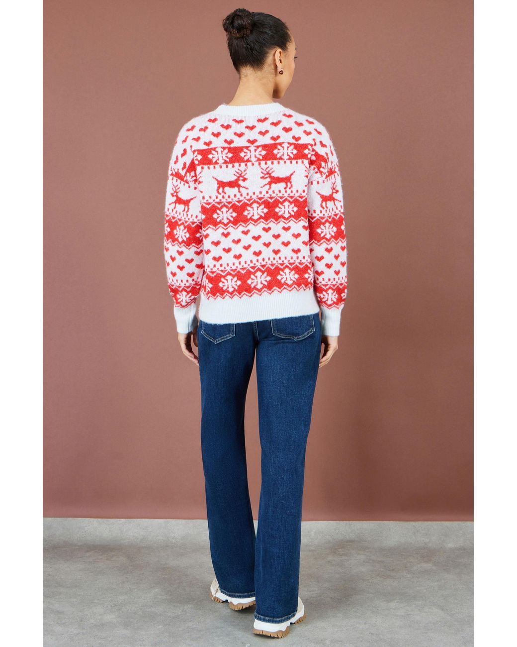 Yumi' Red Heart Fairisle Christmas Jumper