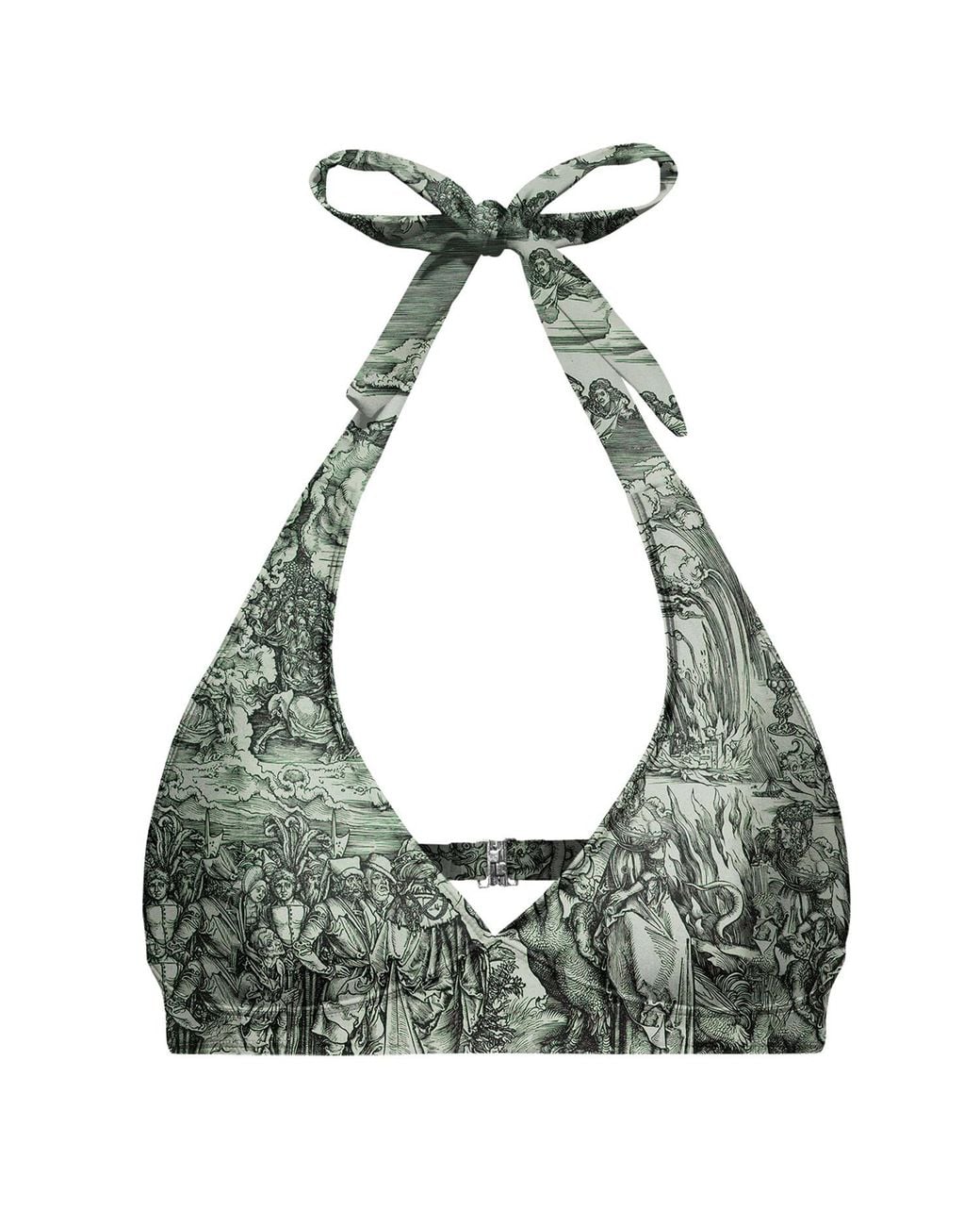 Aloha From Deer Green Durer Series Apocalypse Halter Neck Bikini Top