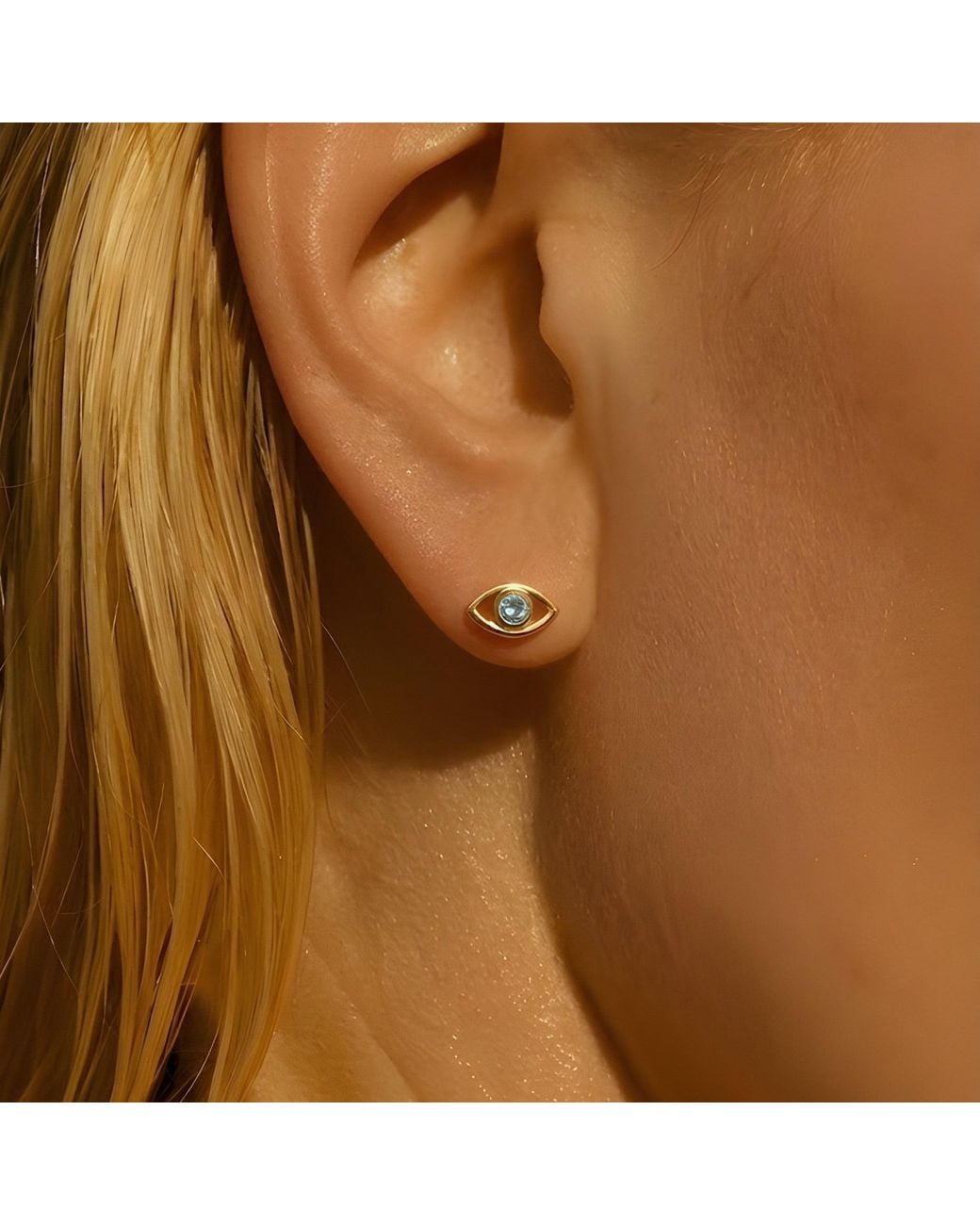 With Love Darling Metallic Topaz Eye Studs