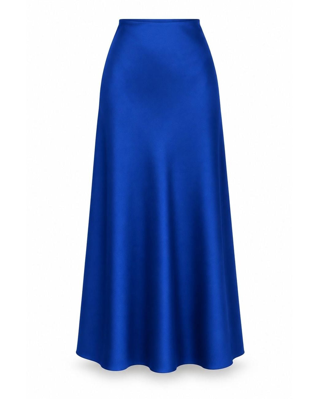 Carloslines Blue Trumpet Bias Skirt