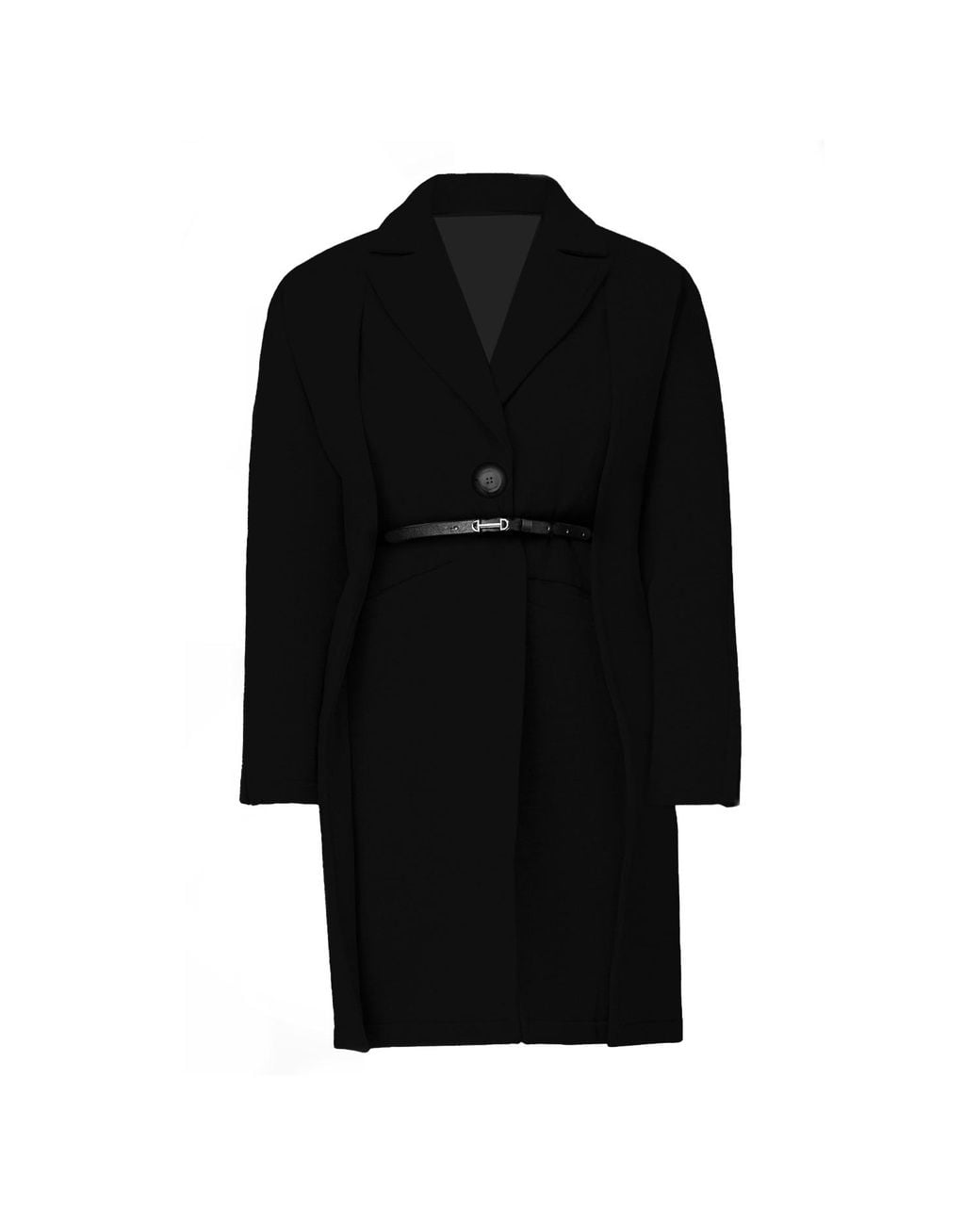 Chuks Collins Black Classy Trench Coat