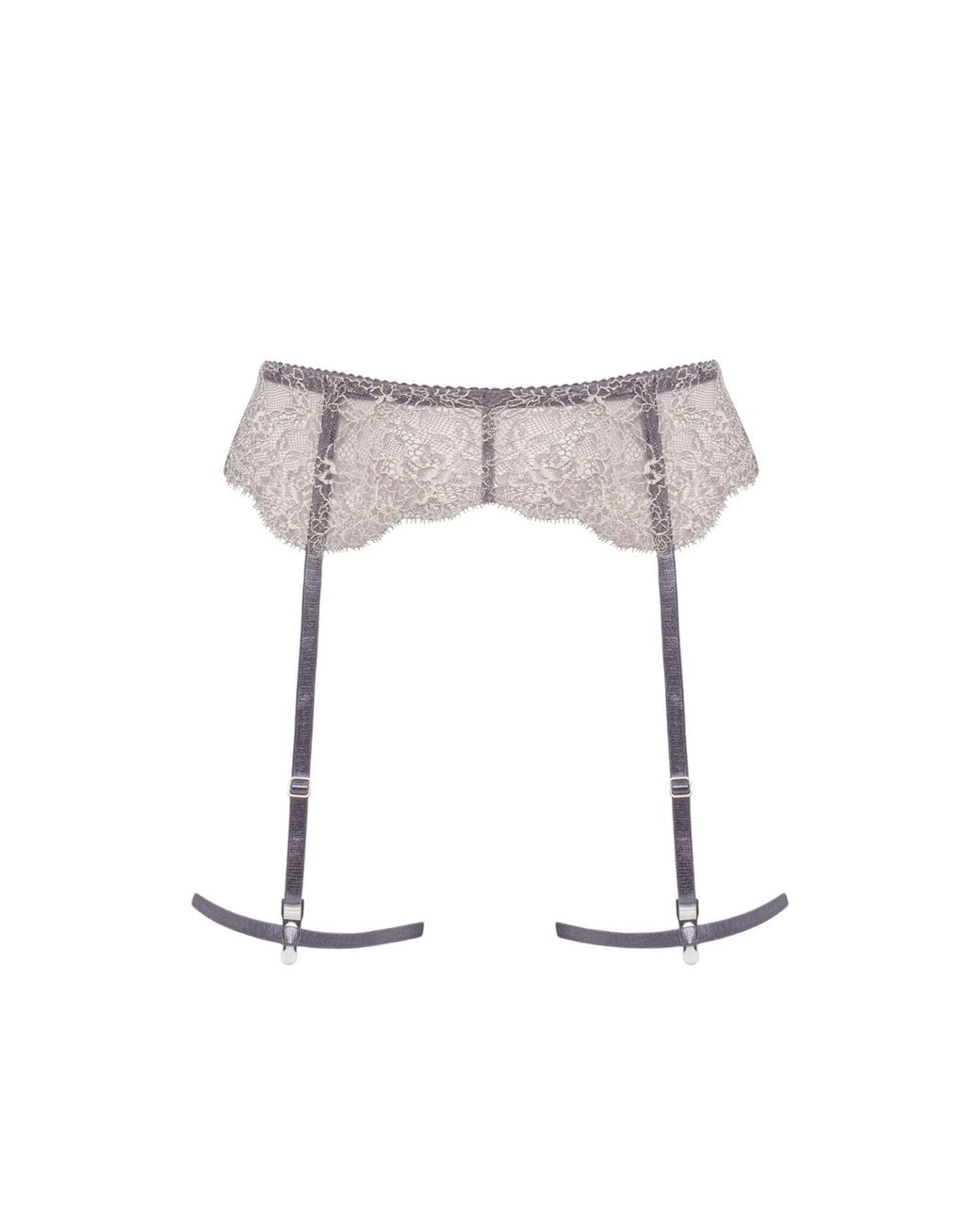 Daily Underwear White Garter Belt Bloom