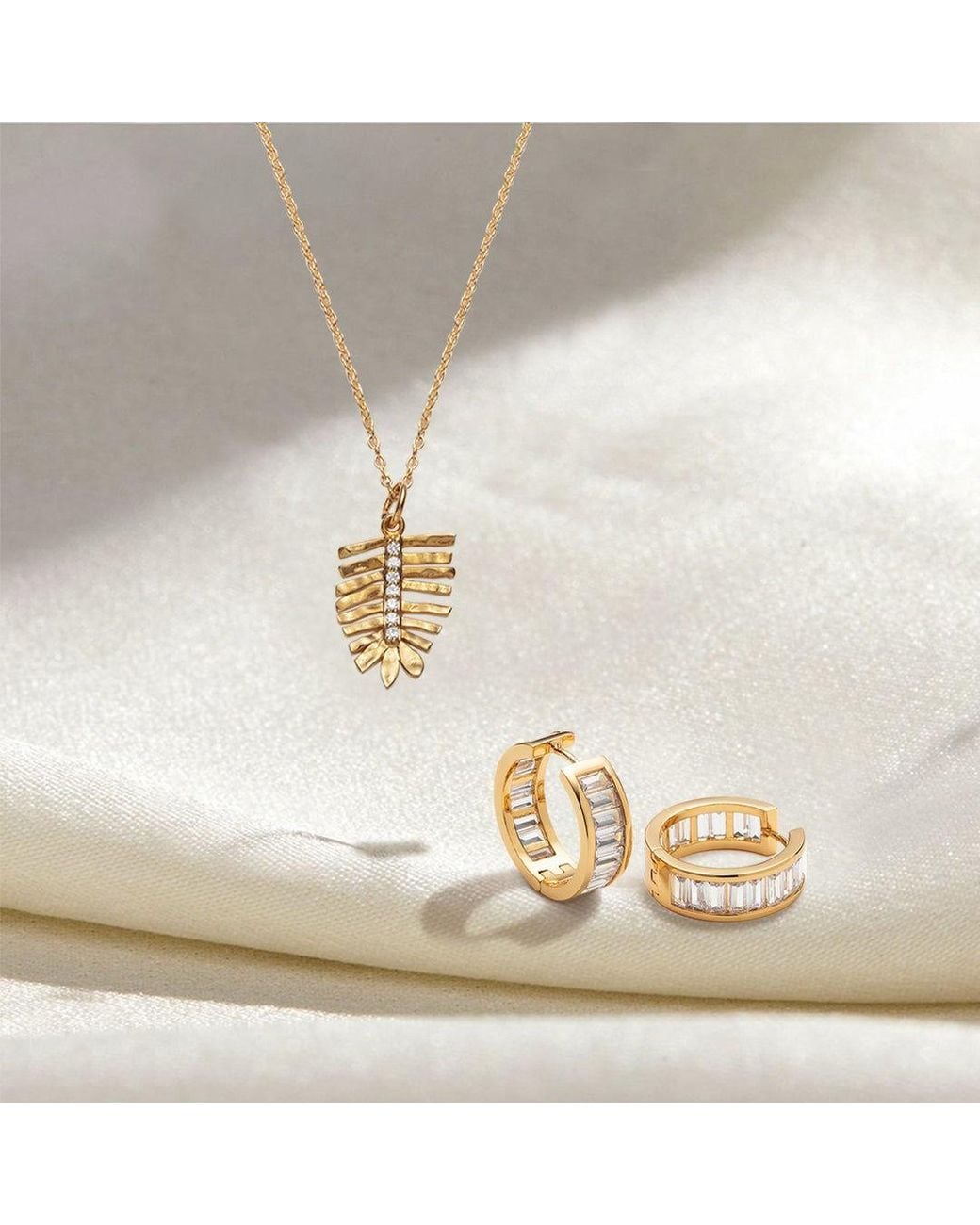 With Love Darling Metallic Crystal Hoop Earrings