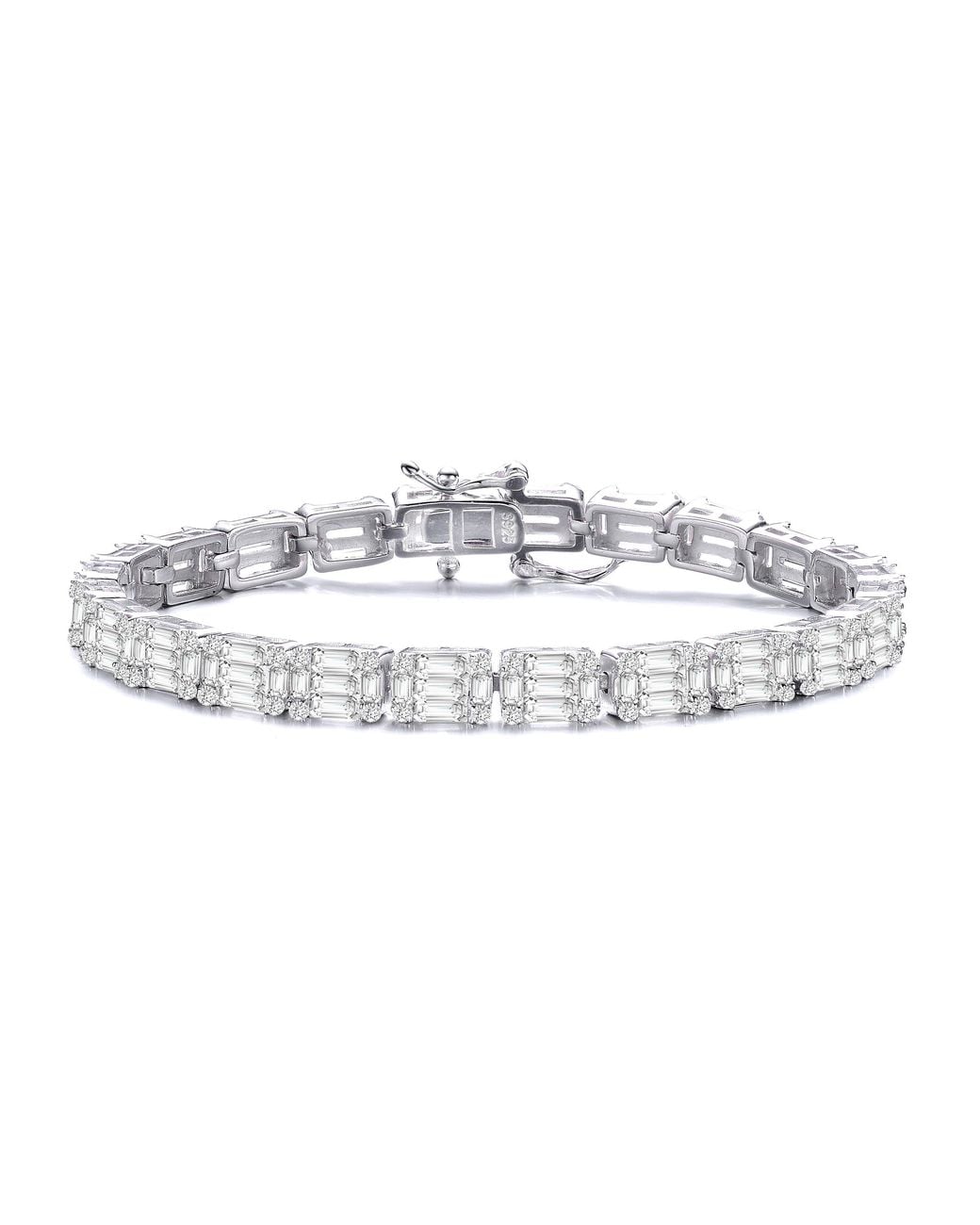 Genevive Jewelry Metallic Renée Déco Rectangular Link Bracelet