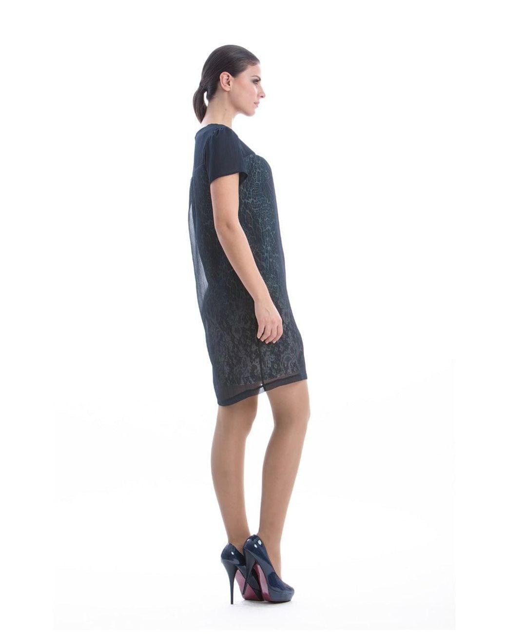 Conquista Black Double Layer Dress