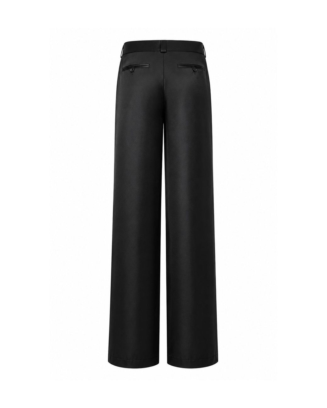 Gunda Hafner Ltd Black Cotton Elastane Mid Rise Straight Cut Trousers