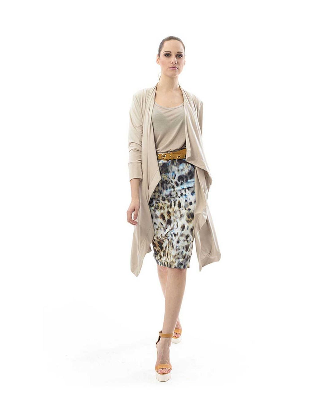 Conquista Natural Neutrals Open Front Cardigan