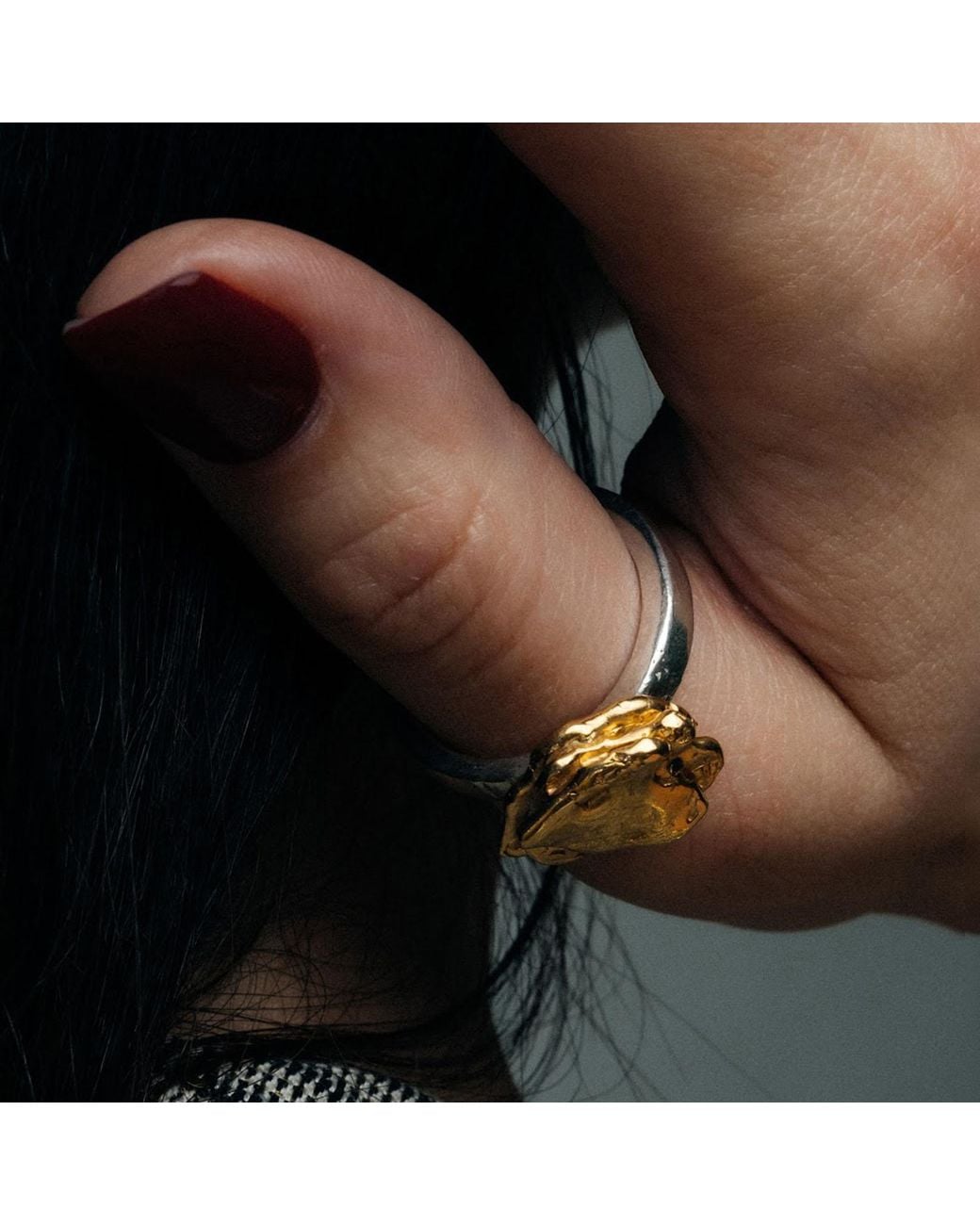 Moca Jewellery Metallic Flower Ring