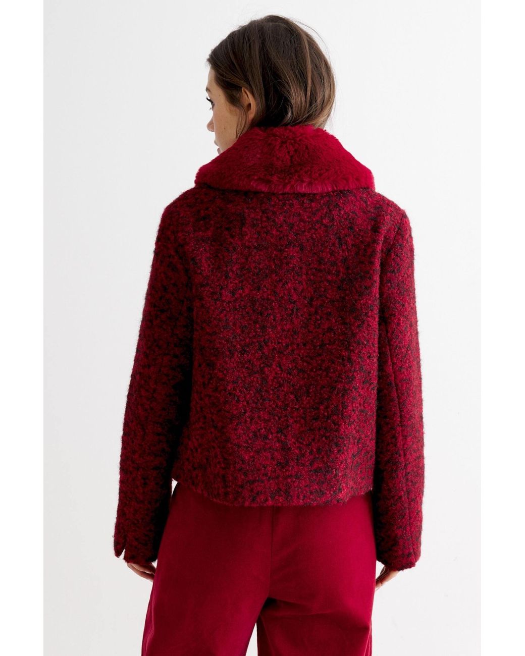 Louche Red Apple Boucle Jacket