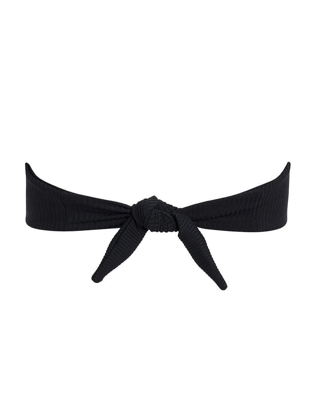 Montce Black Rib Tori Bandeau Bikini Top