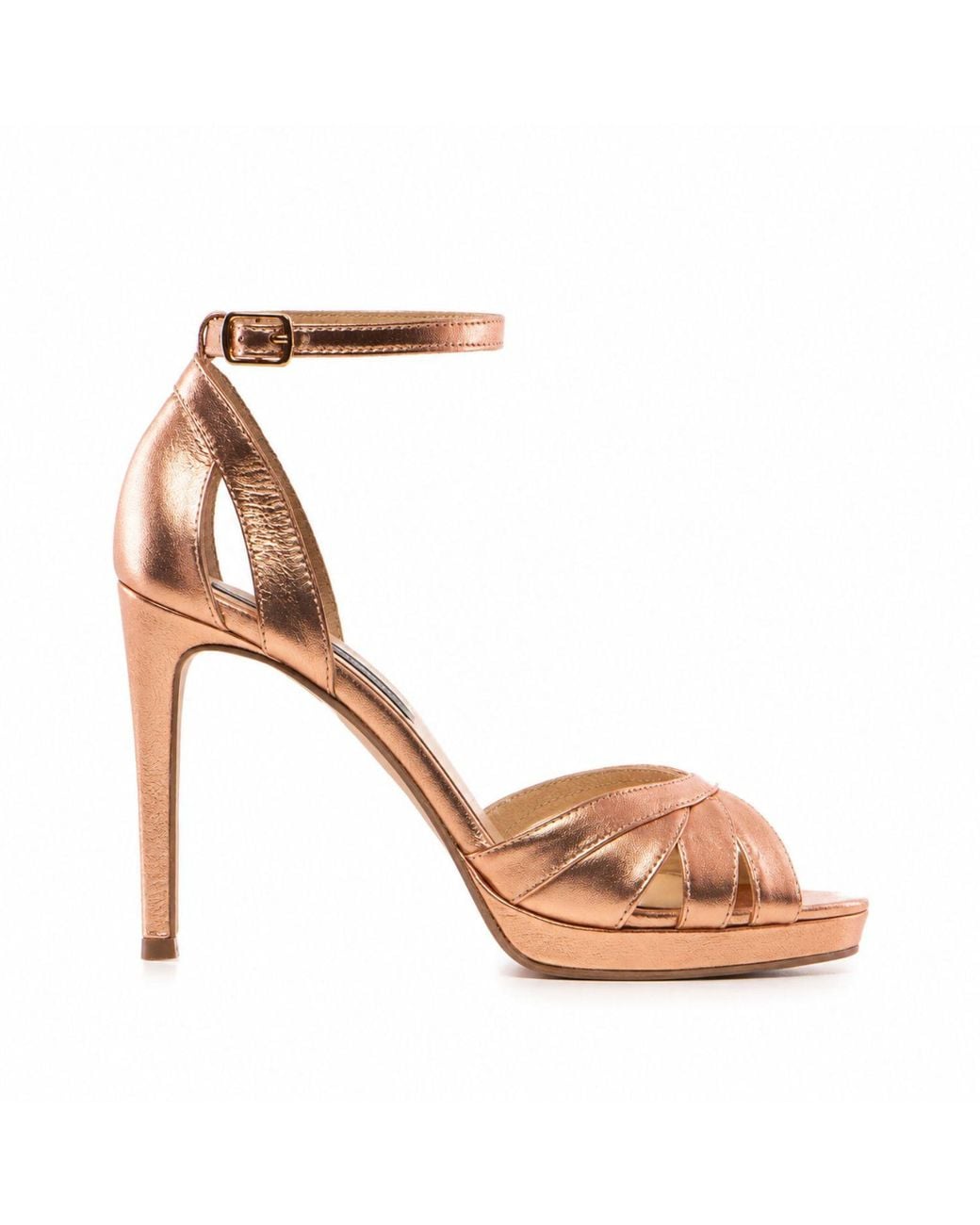 The 5Th Element Metallic Sia Rose Platform Sandals