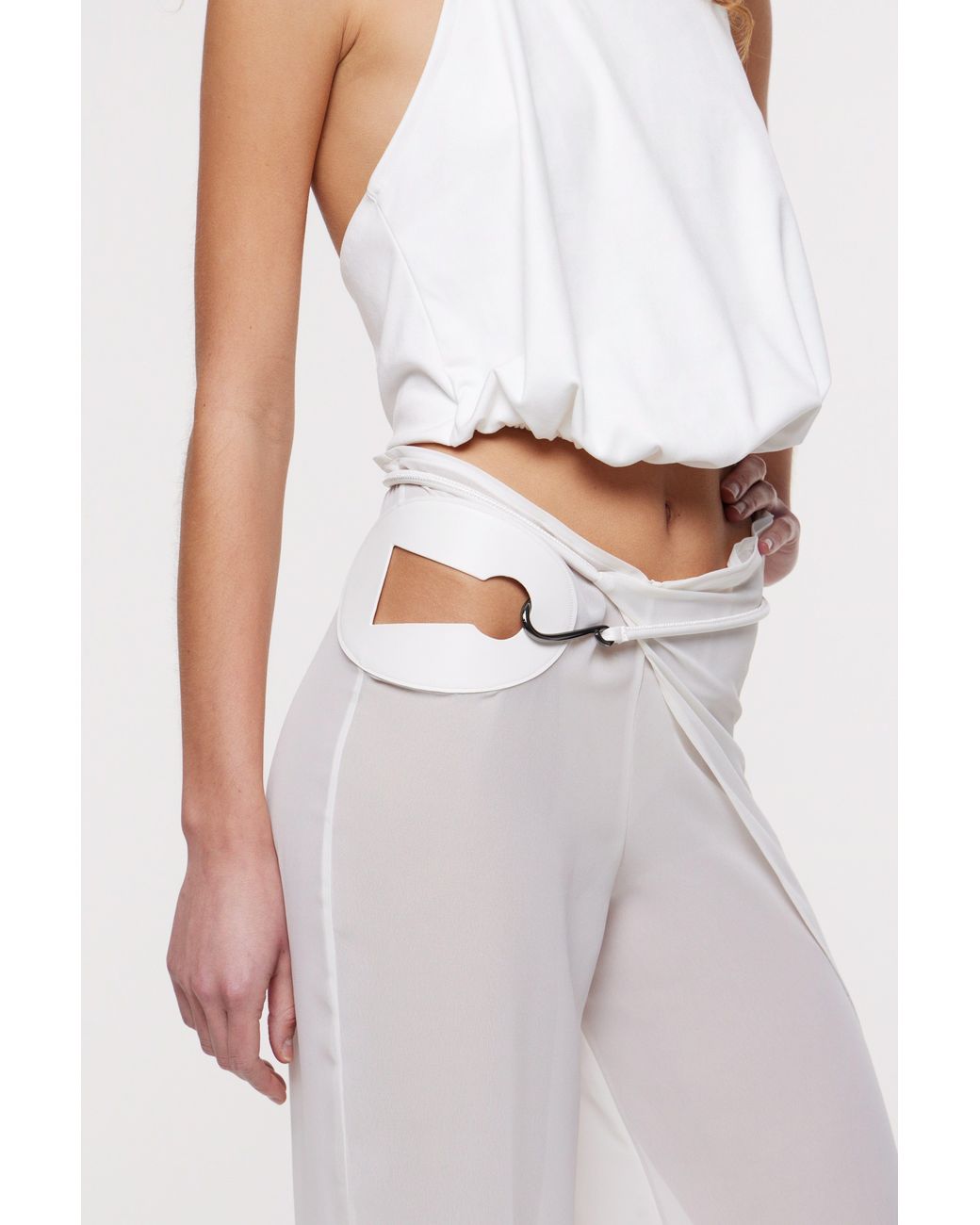 Bianca Resortwear White Deva Wrap Trousers
