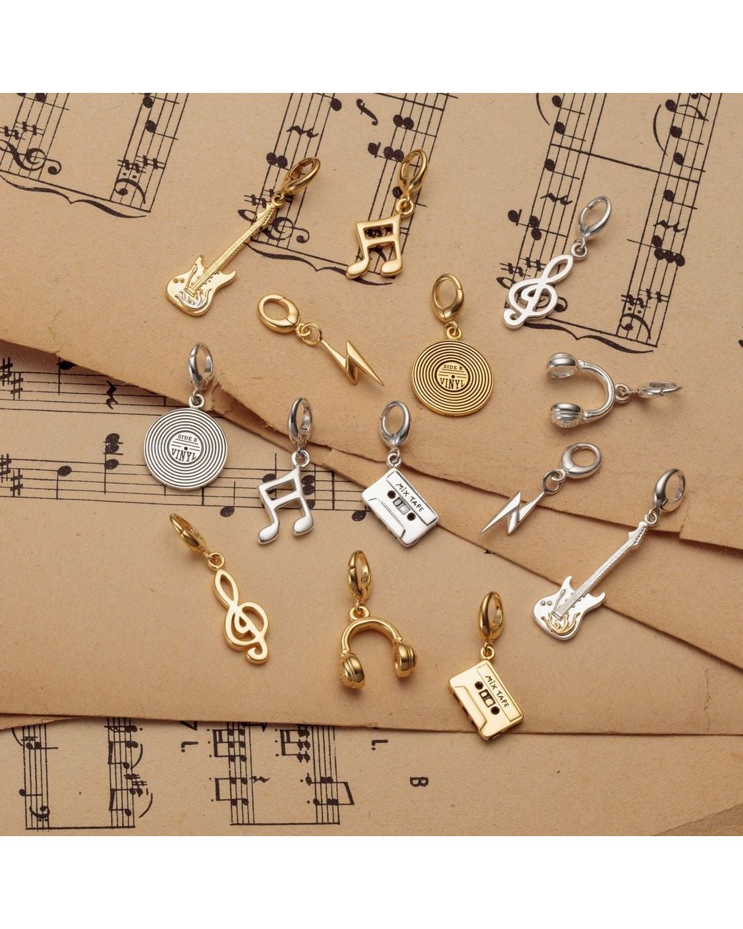 Lily Charmed Metallic Plated Cassette Tape Charm