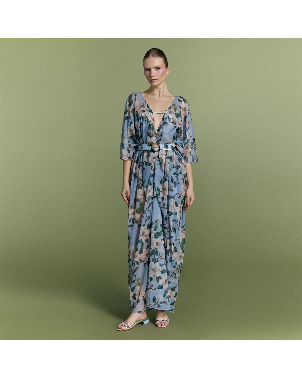 Nur Karaata Blue Tropic Twist Beachdress