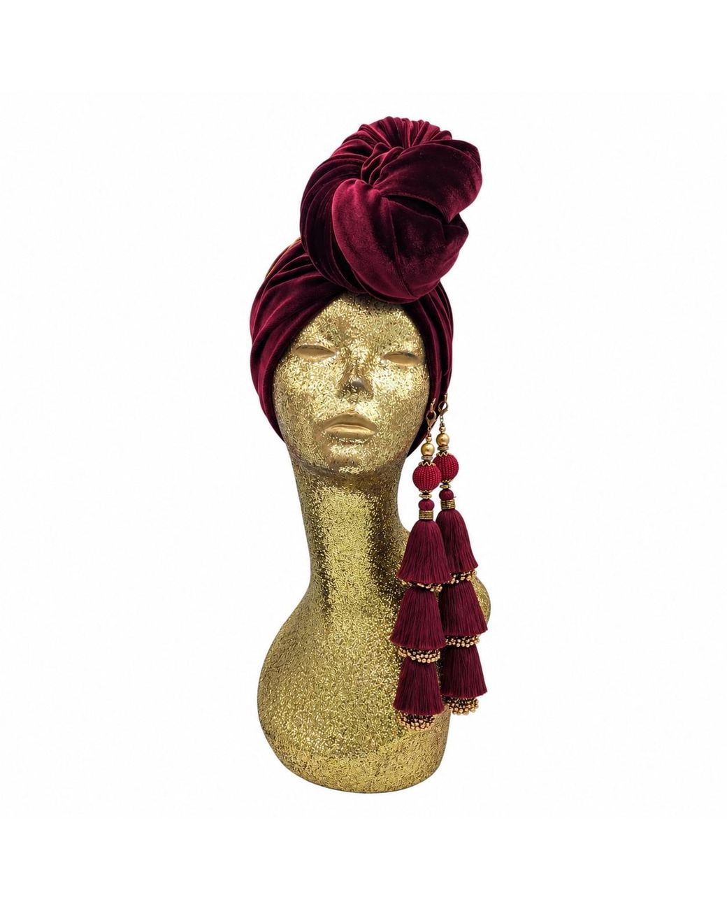 Julia Clancey Red Malbec Luxe Dorado Turban