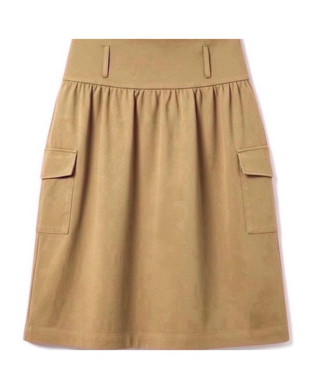 Italia A Collection Natural Neutrals The Khaki Cargo Skirt