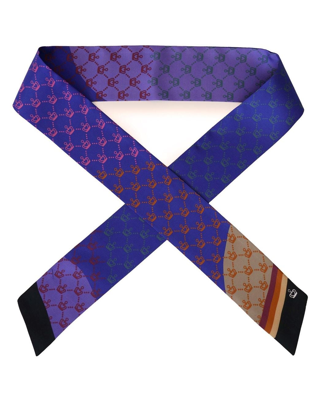 Kueen Blue Silk Scarf