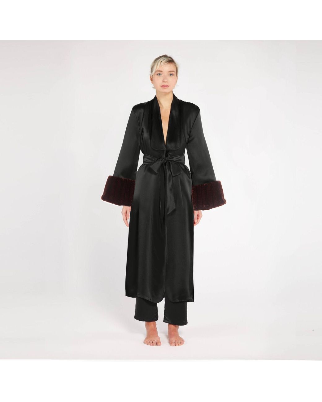 Maguy De Chadirac Black Walk The Walk Of Fame Dressing Gown