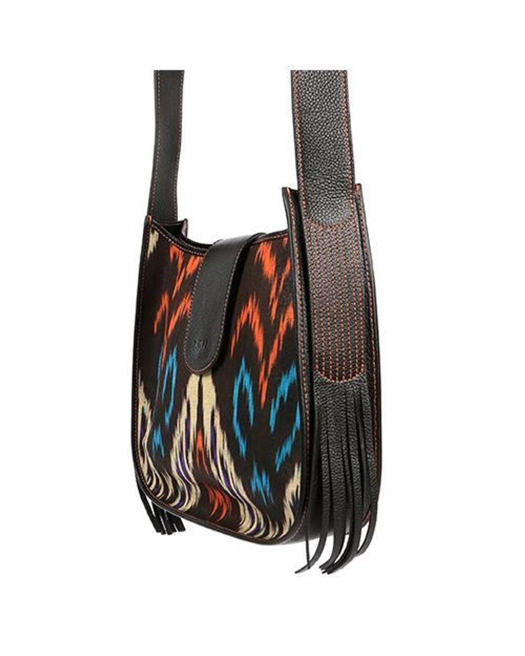SJW BAGS LONDON Black Loudoun Ikat Bag