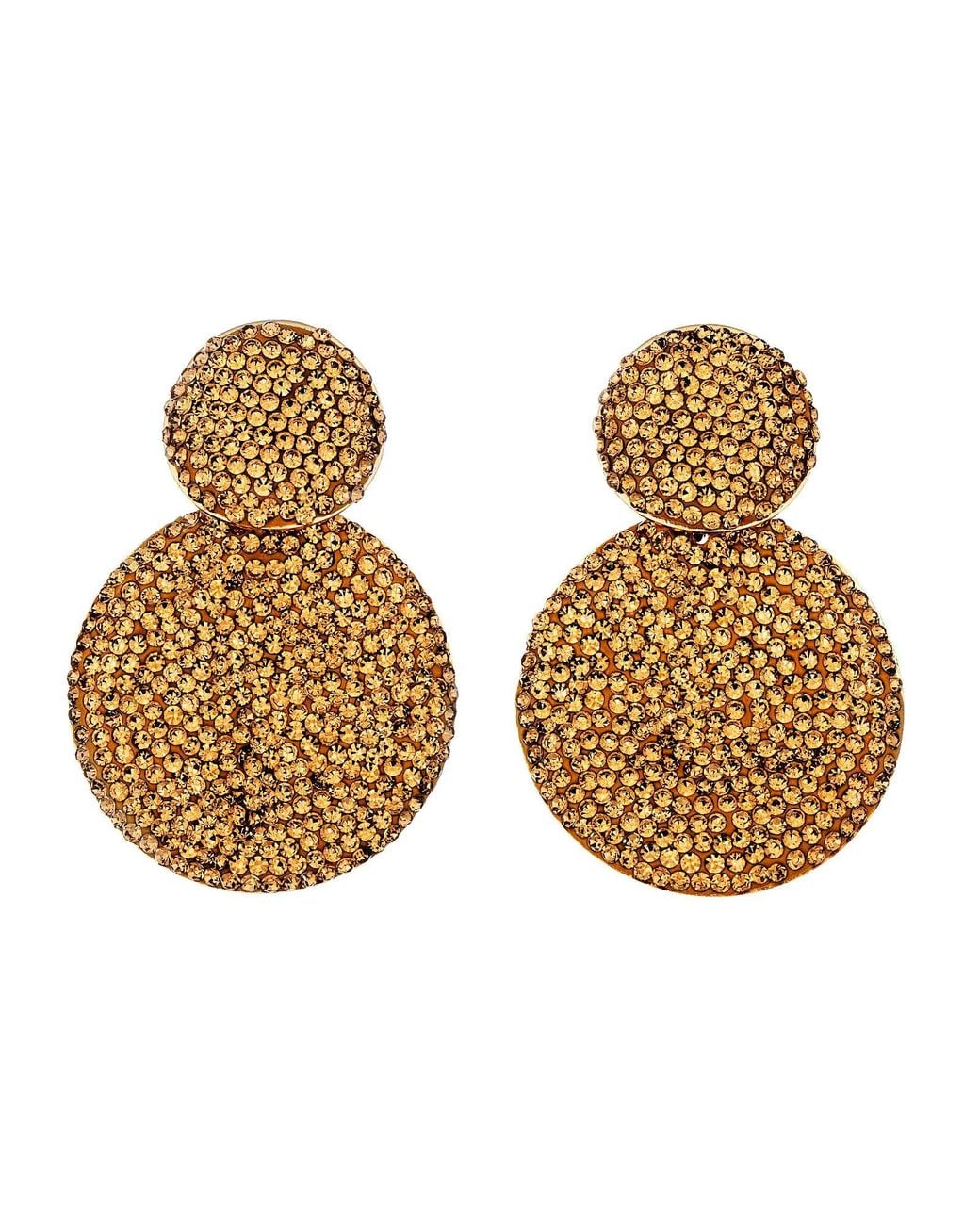 Crystals and Co Brown Double Drop Earrings