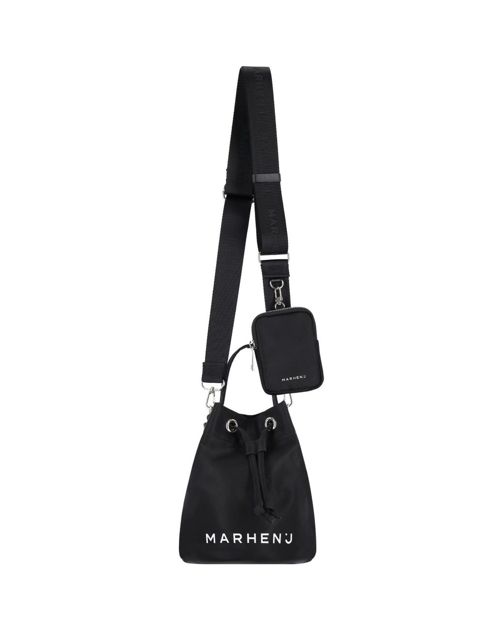 MARHEN.J Black Recycled Nylon Bucket Bag
