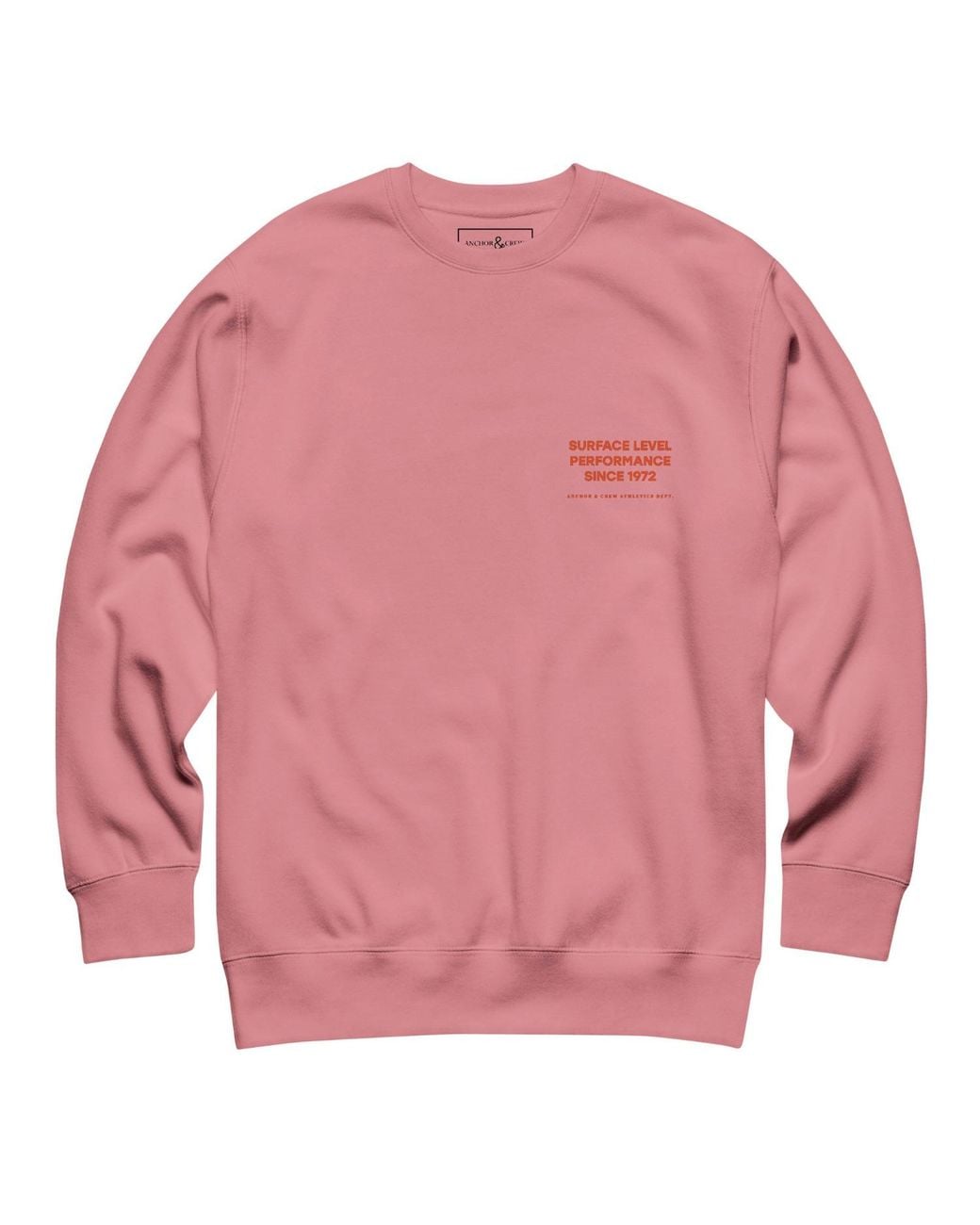 Anchor and Crew Pink Rose Personal Best-Ish Swimming Club League Organic Cotton Sweatshirt for men