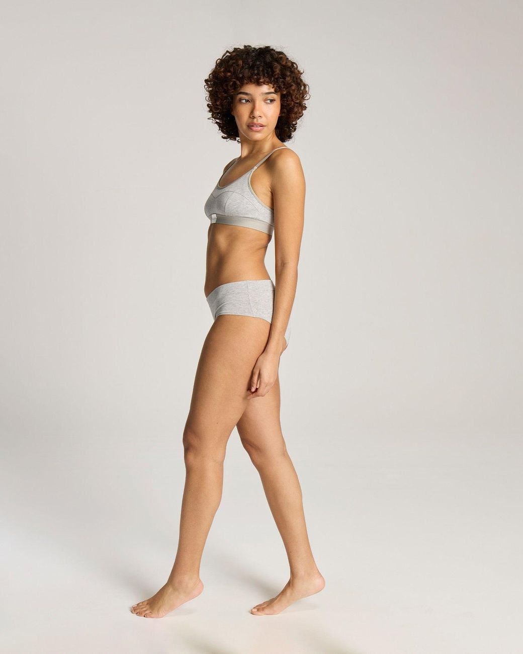 Nudea White Cotton Modal Contour Scoop Bralette