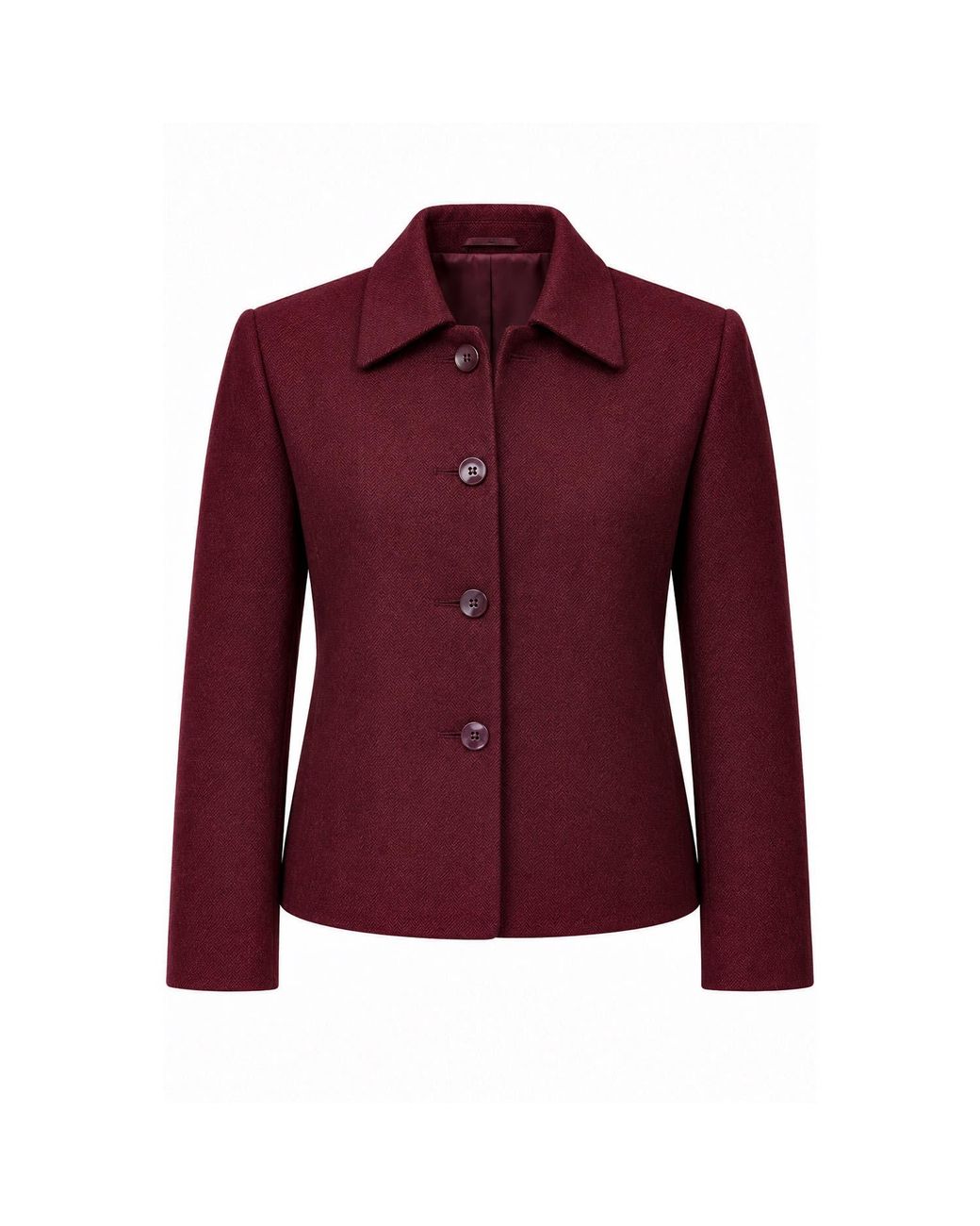 Stovaria Purple Smoked Burgundy Himalayan Yak Wool Cropped Statement Jacket