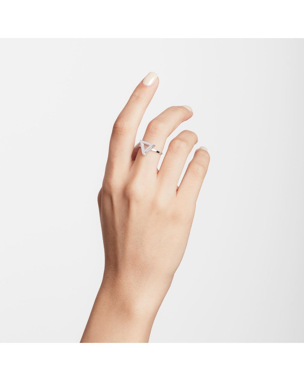 Sheida Farrokhi White Triangle Ring