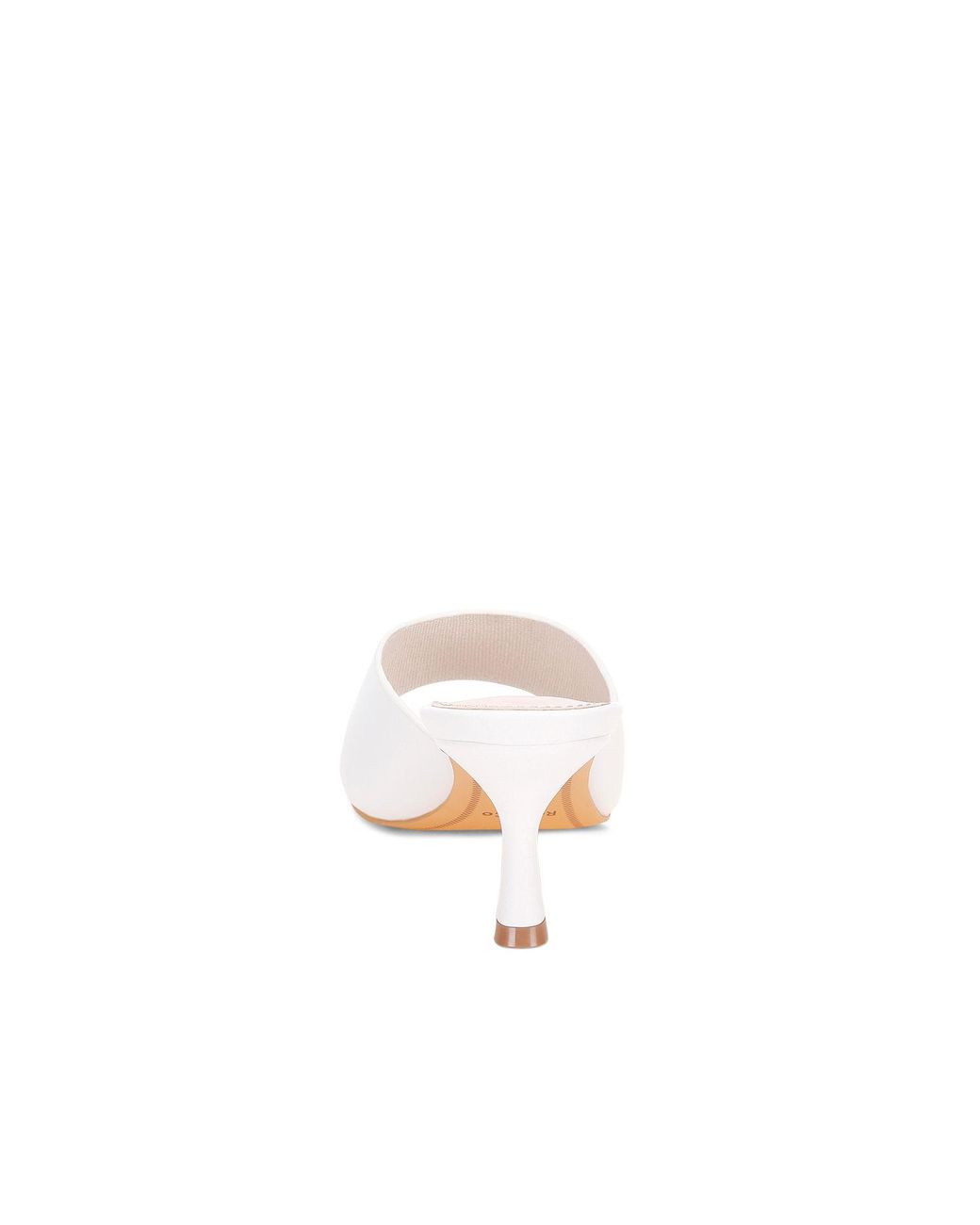 Rag & Co White Maude Slip On Kitten Heels