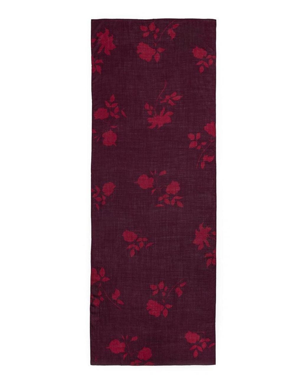 RainSisters Red Silk & Wool Scarf