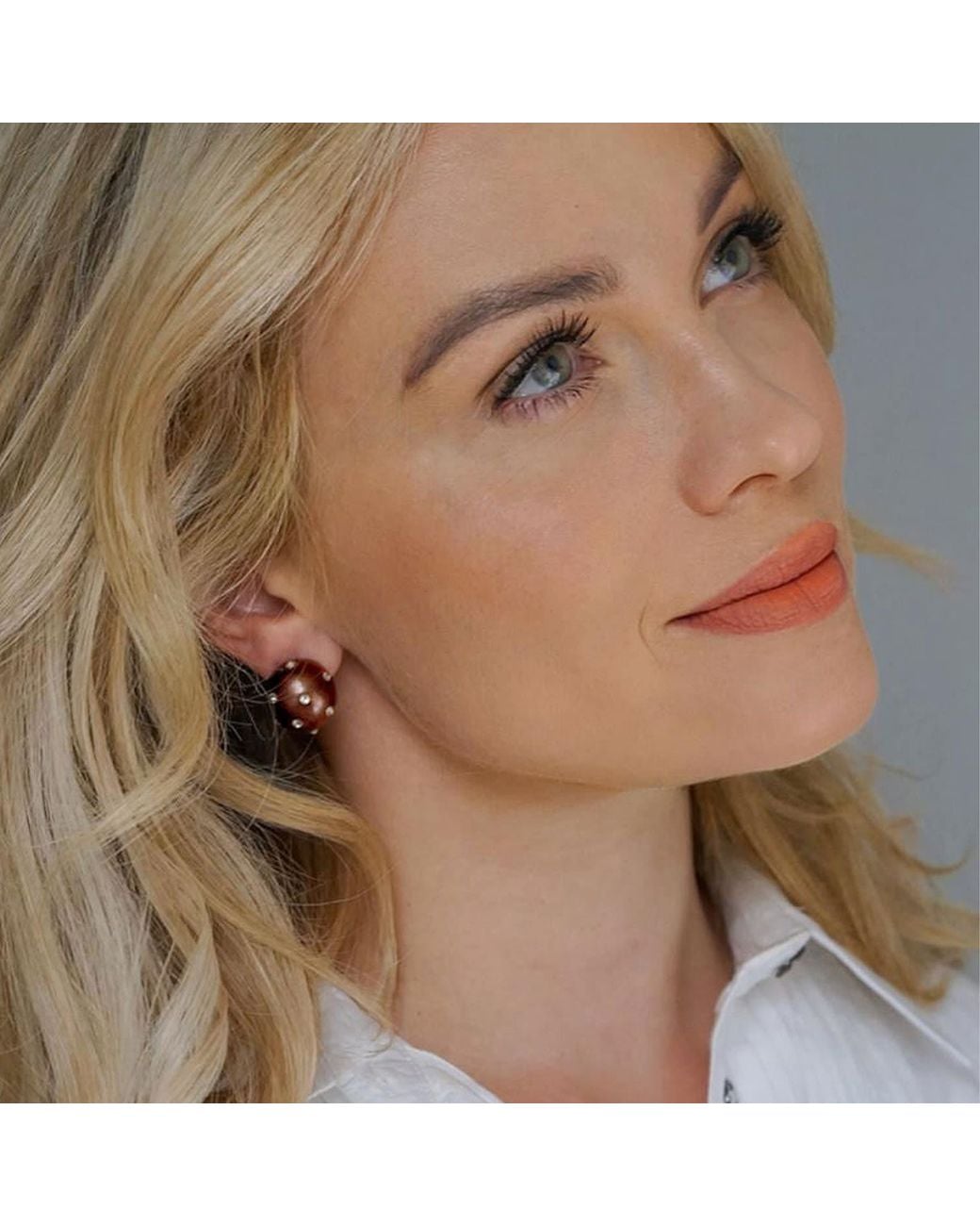 Saule Label Purple Gaia Jet Petite Earrings