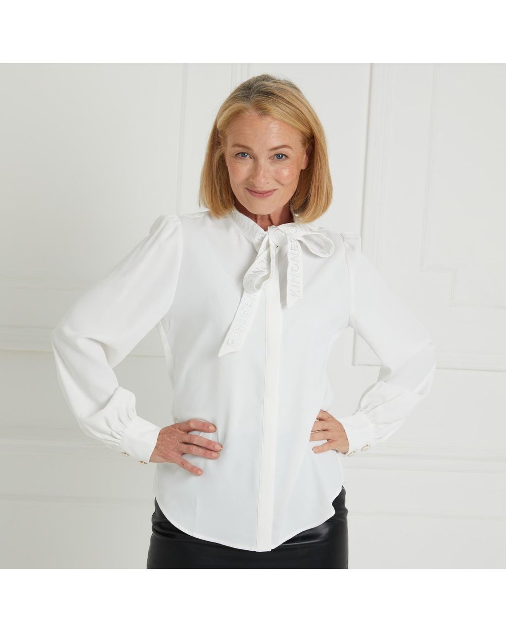 House of Kind White The Goddess Blouse