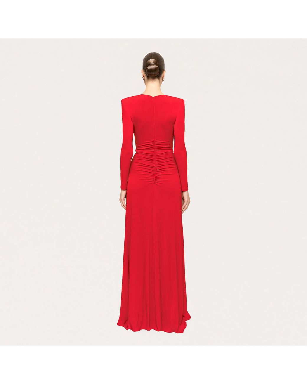 Nissa Red Crystal-Detail Maxi Dress