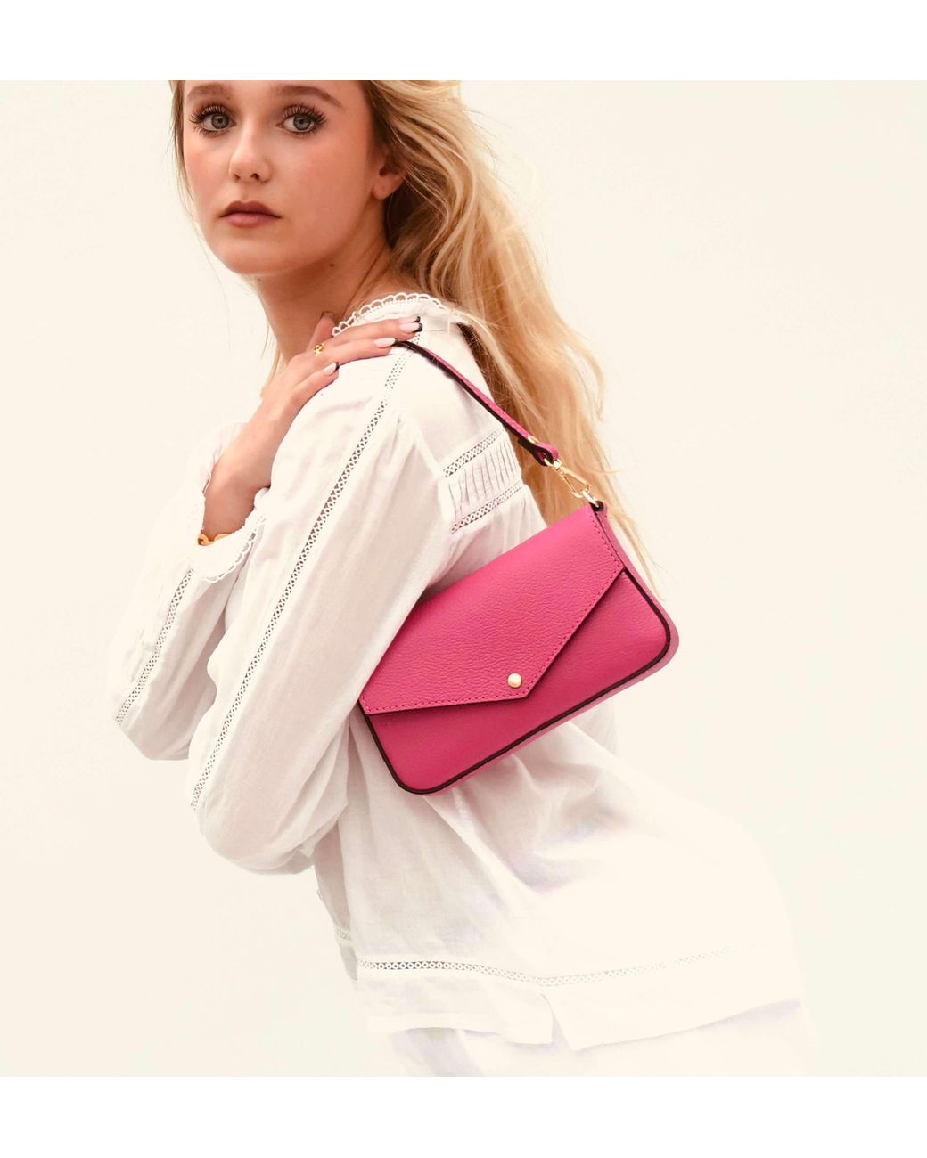 Apatchy London Pink The Munro Barbie Leather Shoulder Bag