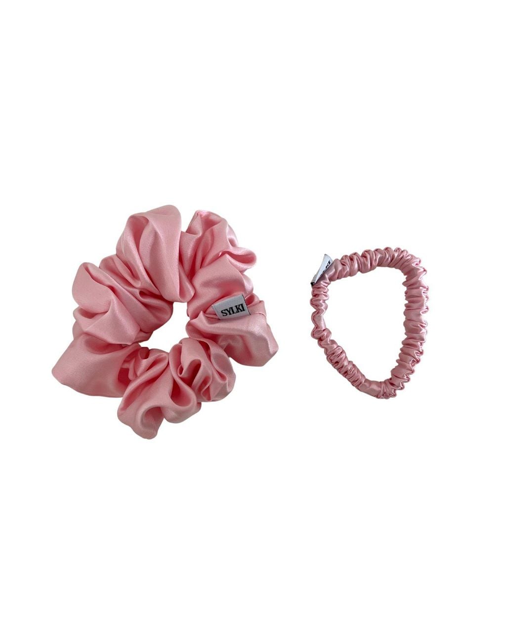 Sylk Pink Silk Scrunchie Bundle
