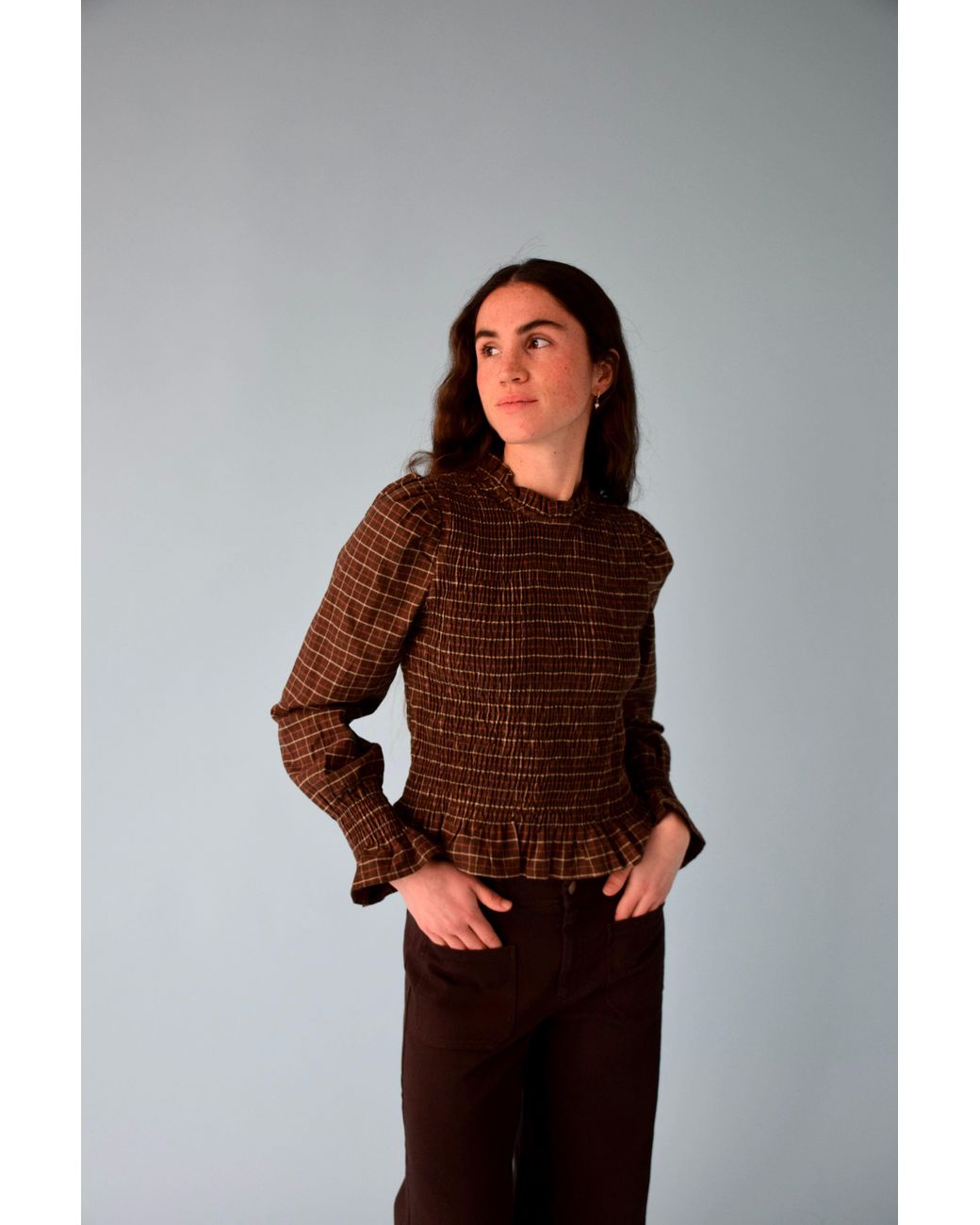 Mind Traveler Brown Chia Alia Blouse
